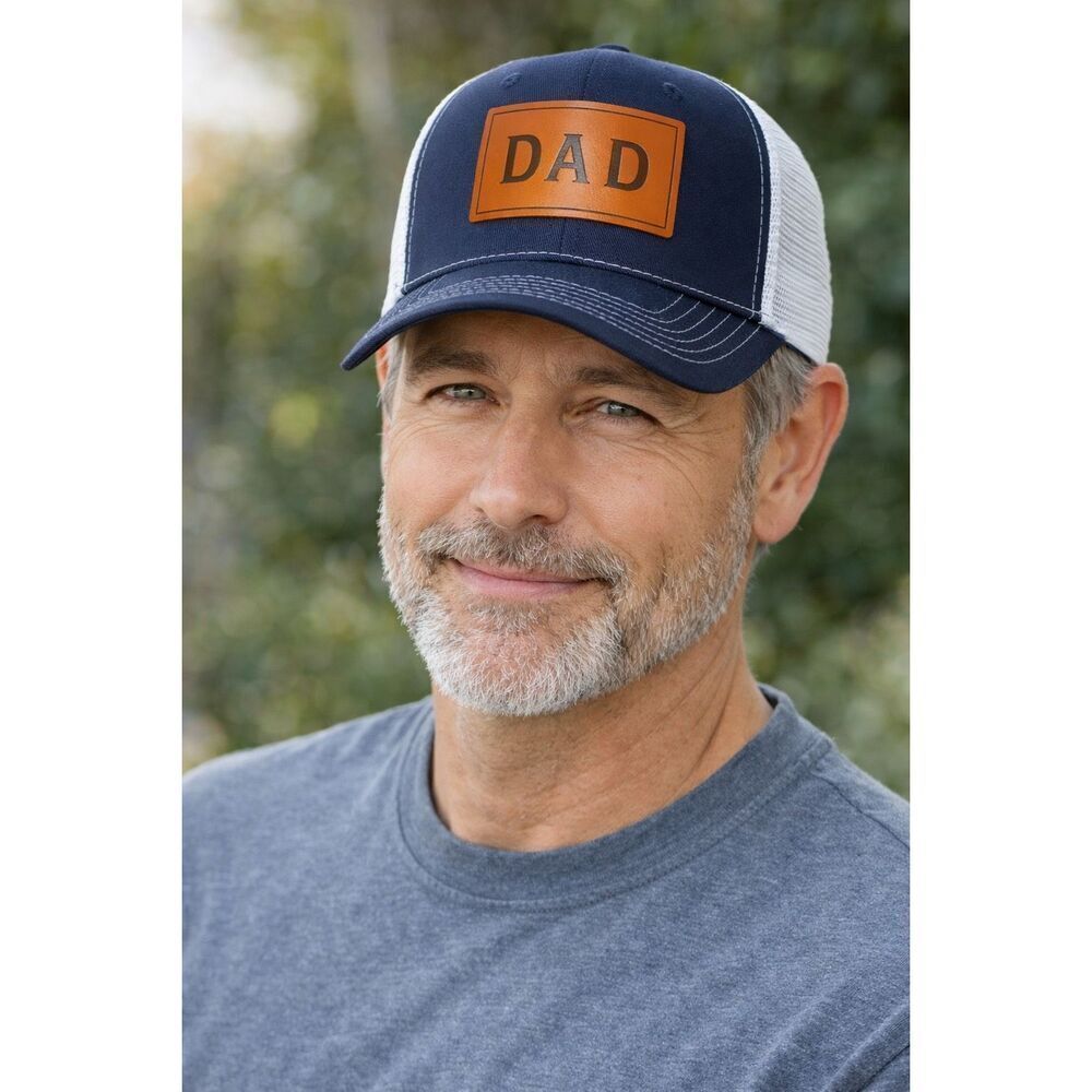 Dad Trucker Hat Navy Blue Mesh Snapback Father Gift Baseball Cap
